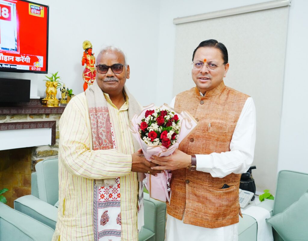 CM धामी से राजस्थान के कैबिनेट मंत्री मदन दिलावर की मुलाकात